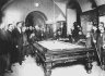 Carl von Zamboni: The billiard room at Café Griensteidl, before 1897, collodion print on board mount