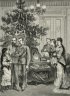 Franz Kollarz: Weihnachtsabend in der Hofburg in Wien, Xylografie, 19. Jahrhundert