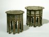Turkish tabourets, walnut, spruce, mother-of-pearl, c. 1885