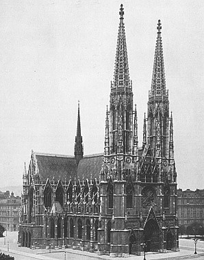 Vienna, Votivkirche. Photograph, c. 1908