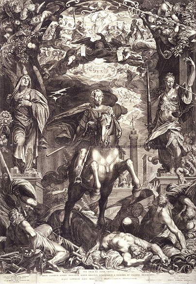 Egidius Sadeler Emperor Ferdinand II triumphs over his enemies