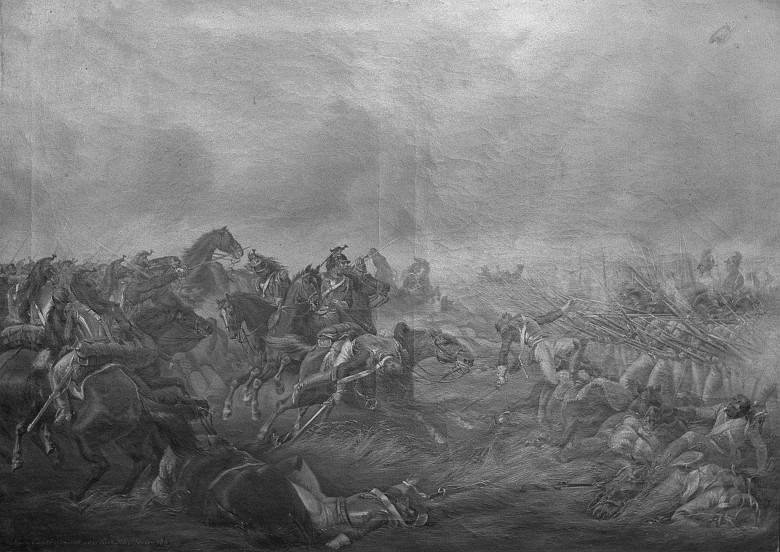 Karl Schellein Schlacht von Aspern, Französischer Kavallerieangriff