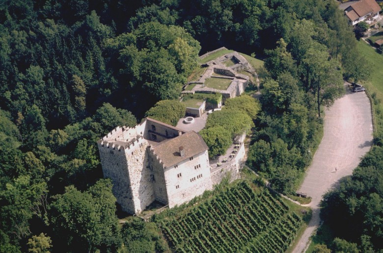 Schloss Habsburg, aerial view Die Welt der Habsburger
