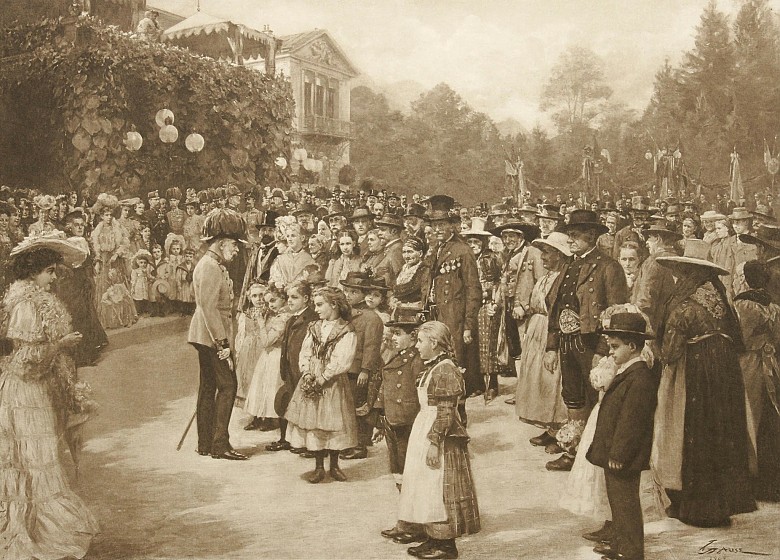 Wilhelm Gause Gemeindedeputationen des Salzkammergutes gratulieren dem