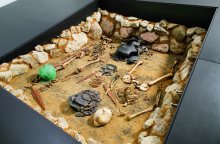 Grave exhibited in the Museum of the Celts Hallein