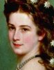 Franz Xaver Winterhalter: Kaiserin Elisabeth im Ballkleid mit Diamansternen im Haar, Ölgemälde, 1865