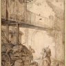 Roelant Savery: Bettlerin in einem verfallenen Innenhof, um 1607/08