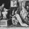 King Rudolf I enfeoffs his two sons Albrecht and Rudolf with the dukedoms of Austria, Styria, Carinthia, and …