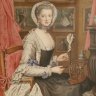 Marie Christine of Habsburg-Lorraine: Archduchess Marie Christine in a white gown, gouache