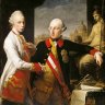 Pompeo Batoni: Joseph II and his brother Leopold, Grand Duke of Tuscany, in Rome, oil painting, 1769