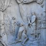 Rudolf Weyr: König Ottokars Glück und Ende, relief on the monument to Grillparzer in the Volksgarten in Vie...