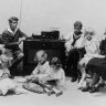 The widowed Zita with her eight children, postcard, c. 1925 