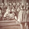 Theo Zasche: Foot-washing ceremony, drawing, 1898