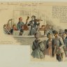Theodor Zasche: Johann Strauß dirigiert sein erstes Konzert am 15. Oktober 1844 in Dommayer‘s Casino in Wien,…
