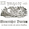 *Wienerisches Diarium*, masthead, 1776